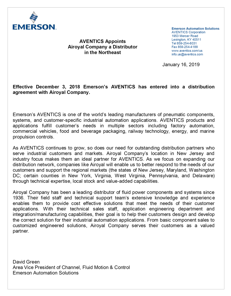 Emerson Press Release